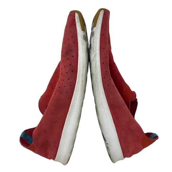 Native Men's Size 12 Red Suede Perforated Slip-On Sneakers - Picture 7 of 10